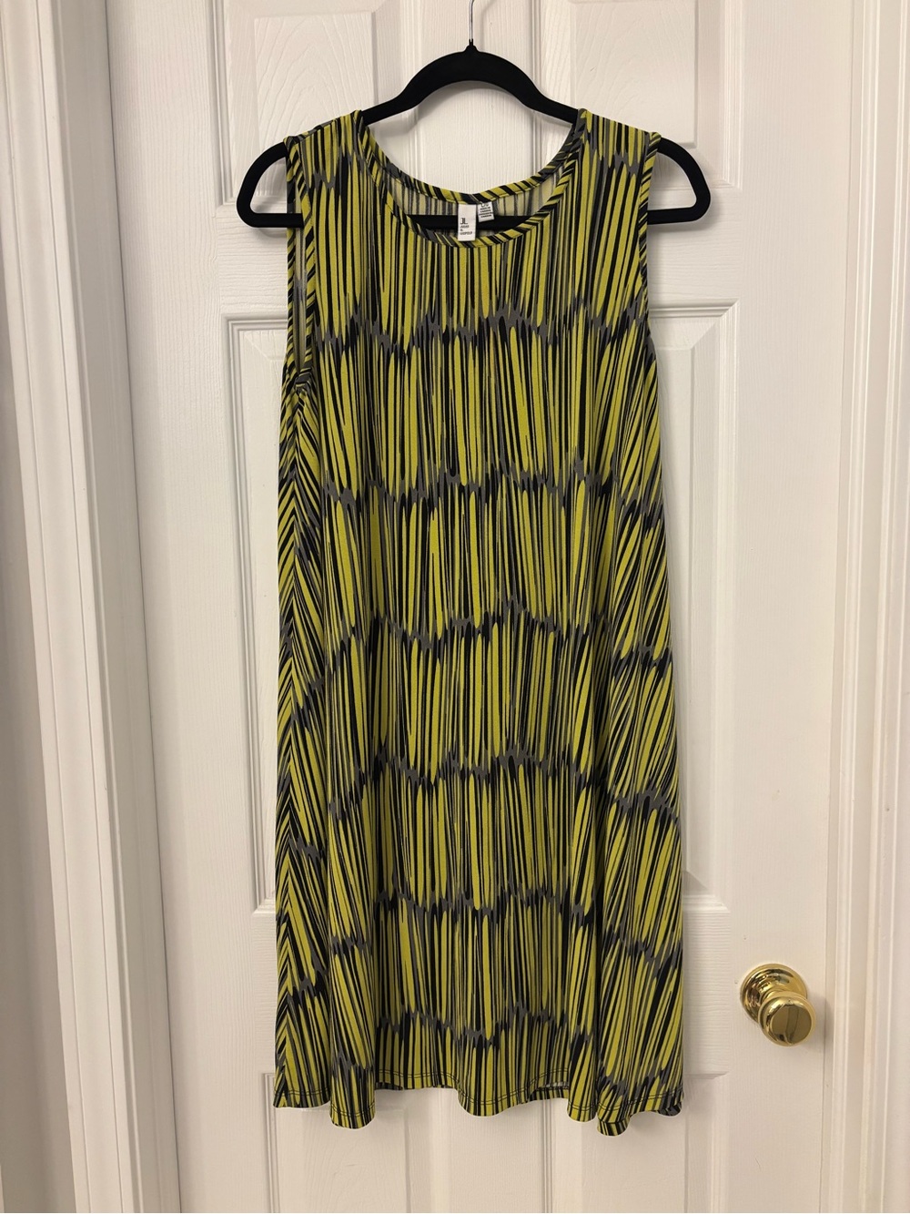Jules & Leopold Yellow and Black Patterned Sleeveless Shift